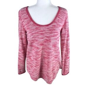 Riders by Lee Pink & White U-Neck Top Size S